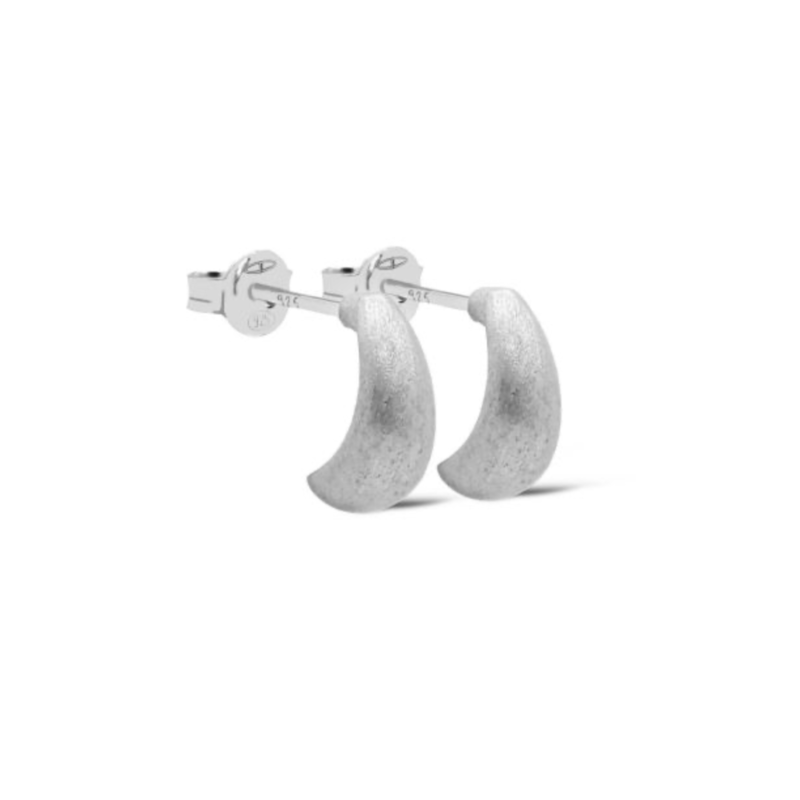 Karma Jewelry Karma Jewelry oorbellen X168S Symbold XL moony matt 925 Silver 1.2 CM