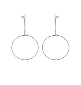 Karma Jewelry Karma Jewelry oorbellen X014S Earrings symbols XL studs circle 925 silver 4.5 CM