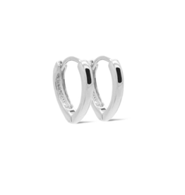 Karma Jewelry Karma Jewelry oorbellen H430S Earrings hinged hoops Hester 925 silver 12 MM