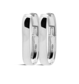 Karma Jewelry Karma Jewelry oorbellen H424S Earrings Hinged hoops Biggie 925 silver 3 CM