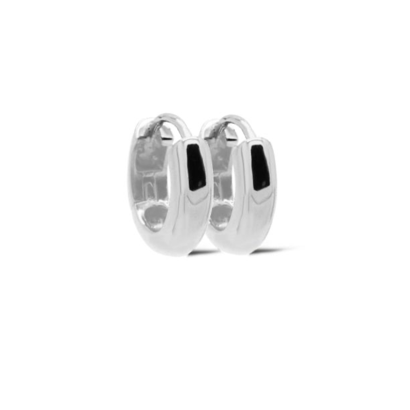 Karma Jewelry Karma Jewelry oorbellen H403S Earrings hinged hoops plain Tina 925 silver