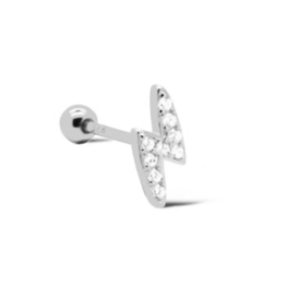 Karma Jewelry Karma Jewelry Piercing PC71S 1 piece Zirconia Lightning 925 silver