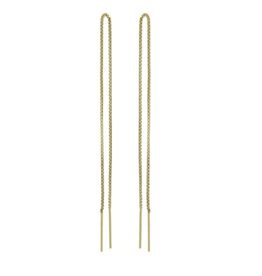 Karma Jewelry Karma Jewelry oorbellen M1803GP Earrings pull through bar 925 silver gold plated 17 CM