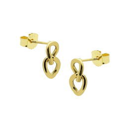 Karma Jewelry Karma Jewelry oorbellen X106GP Earrings Big chain 925 silver gold plated 15 MM