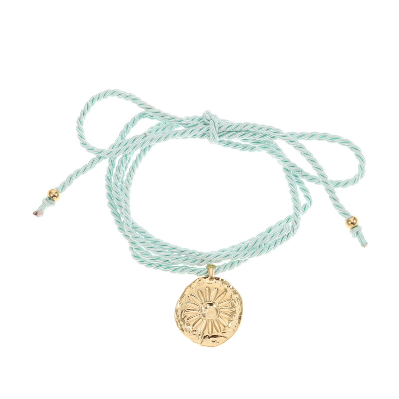 Rose & Camellia Rose & Camellia ketting 608950 Necklace mint cord Sunnie gold 130 CM