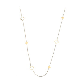 Rose & Camellia Rose & Camellia ketting Necklace clovers gold  80 + 10 CM