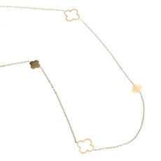 Rose & Camellia Rose & Camellia ketting Necklace clovers gold  80 + 10 CM