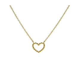 Karma Jewelry Karma Jewelry ketting T300GP open heart necklace silver gold plated 38 - 45 CM