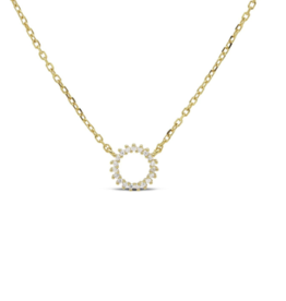 Karma Jewelry Karma Jewelry ketting T316GP necklace Nina silver gold plated 45 CM