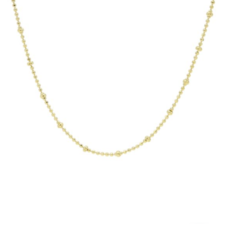 Karma Jewelry Karma Jewelry Ketting  T259GP Dots chain diamond 925 silver gold plated 38 - 45 CM
