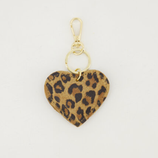 Label Deluxe bag Sleutelhanger Keychain 8758 Pipsa Suede Leopard gold 7 - 6 CM