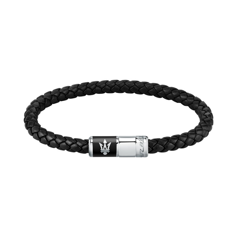 Maserati Maserati armband JM222AVE07 Bracelet Recycled leather BR SS Black 21.7 CM