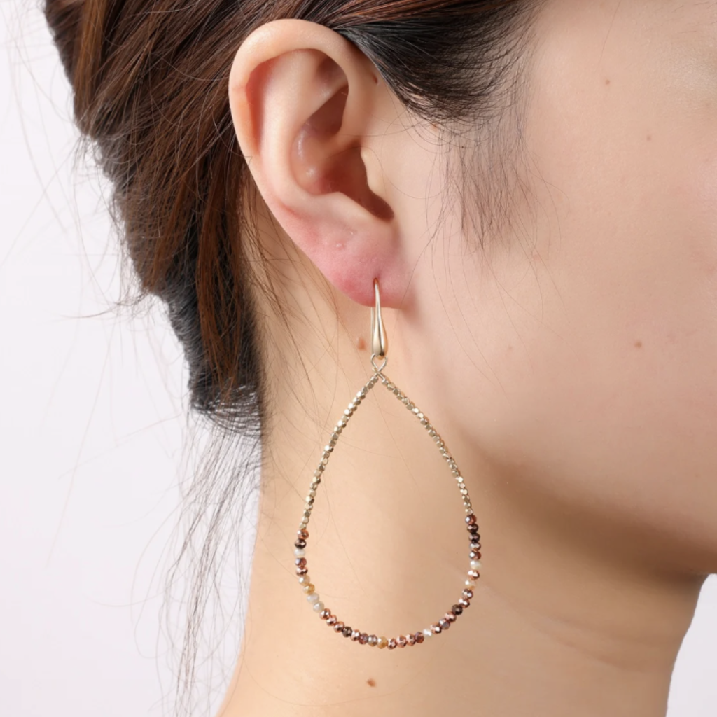 Day & Eve by Go Dutch D&E by Go Dutch oorbellen E3507-21 Elegant Beads Drop - 14K +