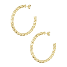 Yehwang Yehwang oorbellen 0291420-188 Earrings gold hoops 5 CM