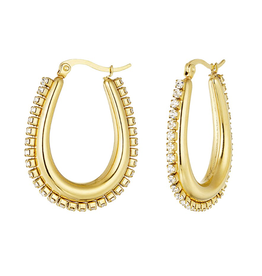 Yehwang Yehwang oorbellen Druppel Earrings gold stones