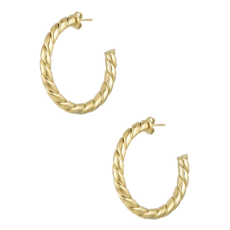 Yehwang Yehwang oorbellen 6641 Earrings Twisted gold 4 CM
