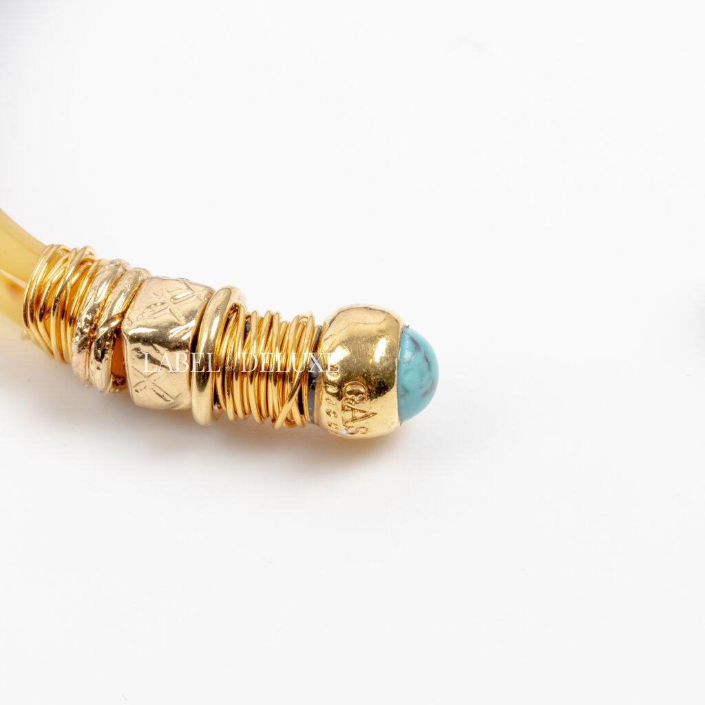Gas Bijoux Jewelry Gas Bijoux armband 343194 Bracelet Sari Bis acetate Blue gold