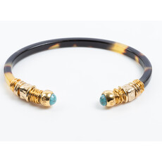 Gas Bijoux Jewelry Gas Bijoux armband 343194 Bracelet Sari Bis acetate Blue gold