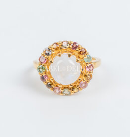 Label Deluxe Collection Label Deluxe ring LDLGOopaltoermalijn ring gold 54 / 17,5