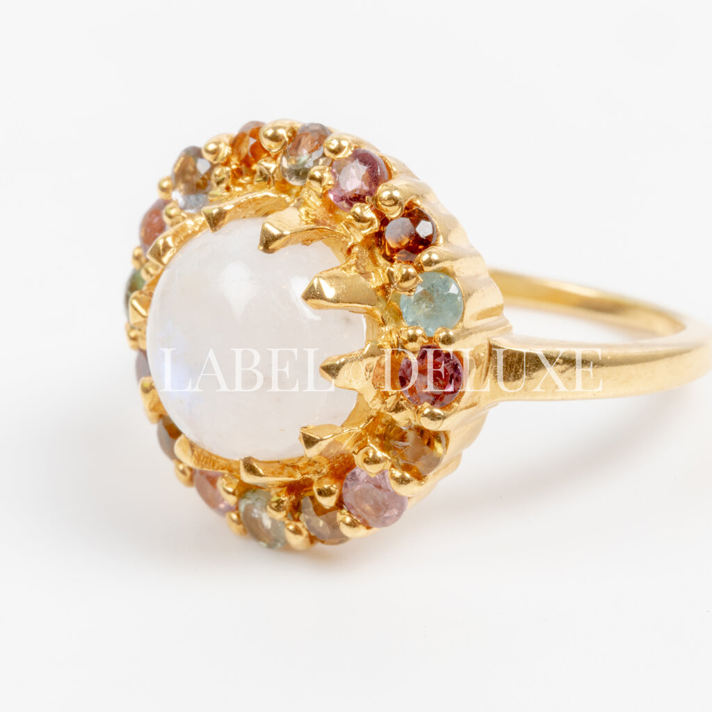 Label Deluxe Collection Label Deluxe ring LDLGOopaltoermalijn ring gold 54 / 17,5