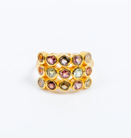 Label Deluxe Collection Label Deluxe ring LDLGOtoermalijn ring gold 53 / 16,5