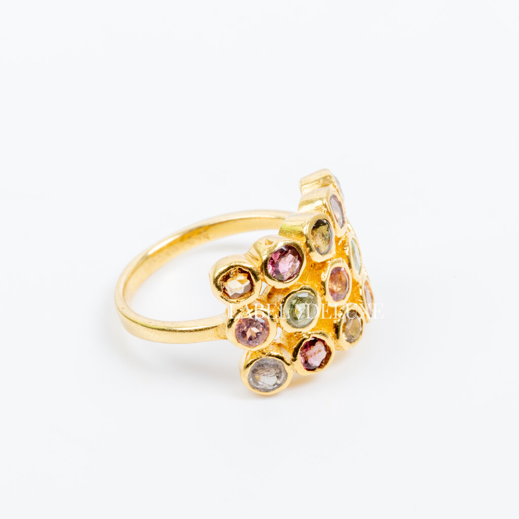 Label Deluxe Collection Label Deluxe ring LDLGOtoermalijn ring gold 53 / 16,5