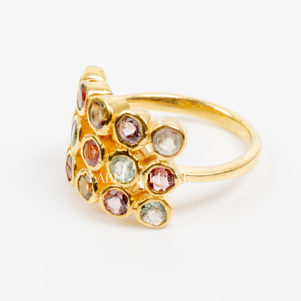 Label Deluxe Collection Label Deluxe ring LDLGOtoermalijn ring gold 53 / 16,5
