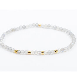 Label Deluxe Collection Label Deluxe armband LDLGO30EL18LAB Bracelet Labradorite Gold 18 CM