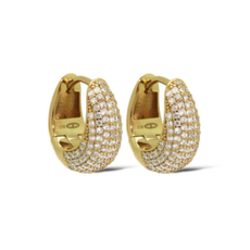 Karma Jewelry Karma Jewelry oorbellen H545GP Earrings hoops Cilou drop 925 silver gold plated 16 MM