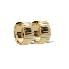 Karma Jewelry Karma Jewelry oorbellen H551GP Earrings hoops ripple Gina 925 silver gold plated 14 MM