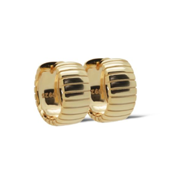Karma Jewelry Karma Jewelry oorbellen H551GP Earrings hoops ripple Gina 925 silver gold plated 14 MM