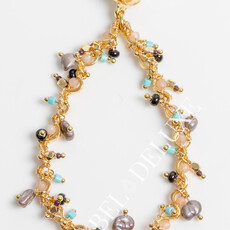 Gas Bijoux Jewelry Gas Bijoux Oorbellen 511484 Earrings Nympheas colorfull stones & pearls gold