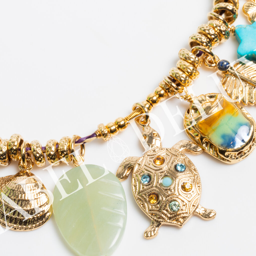 Gas Bijoux Jewelry Gas Bijoux ketting 75682 Necklace Bellagio Necklace Turtle star gold 36 - 40 CM