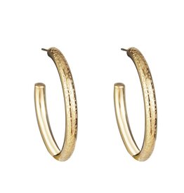 Rose & Camellia Rose & Camellia oorbellen 7509 Earrings Leopard print hoops small gold 4 - 0,4 CM