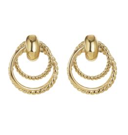 Rose & Camellia Rose & Camellia oorbellen 107953 Earrings gold 34 MM