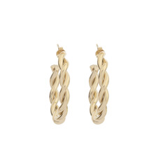 Rose & Camellia Rose & Camellia oorbellen 706954 Earrings twisted gold 3.5 CM