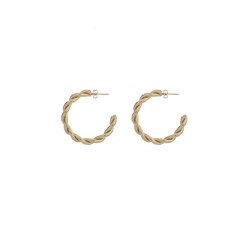 Rose & Camellia Rose & Camellia oorbellen 706954 Earrings twisted gold 3.5 CM