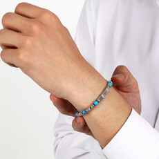 Maserati Maserati armband JM324AVD44 Bracelet Iconic Stainless steel Blue ( blauw ) 18.5 + 3 CM