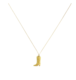 Label Deluxe Bijoux Label Deluxe Ketting 2681 Necklace Long cowboy boot gold 80 + 4 CM