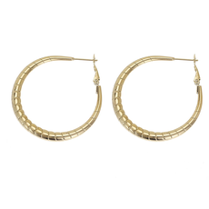 Rose & Camellia Rose & Camellia oorbellen 06950 Earrings hoops stripes 4 CM