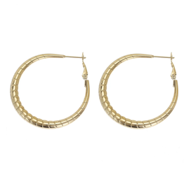 Rose & Camellia Rose & Camellia oorbellen 06950 Earrings hoops stripes 4 CM
