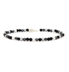 Karma Jewelry Karma Jewelry enkelbandje 89044 Anklet Even Black XXS 23 + 3 CM