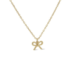 Karma Jewelry Karma Jewelry ketting T331GP Necklace Shelly bow 925 silver gold plated 38 + 7 CM