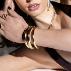 Rose & Camellia Rose & Camellia armband 07951 Bracelet Bangle round gold midi