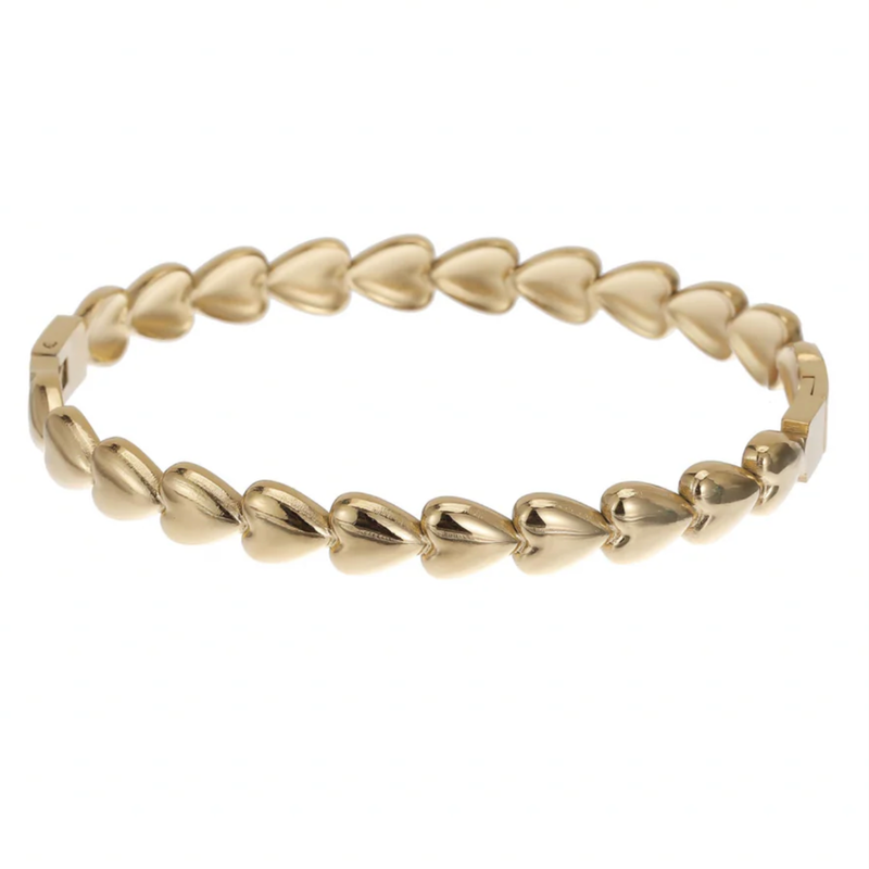 Rose & Camellia Rose & Camellia armband 06958 Bracelet hearts bangle gold
