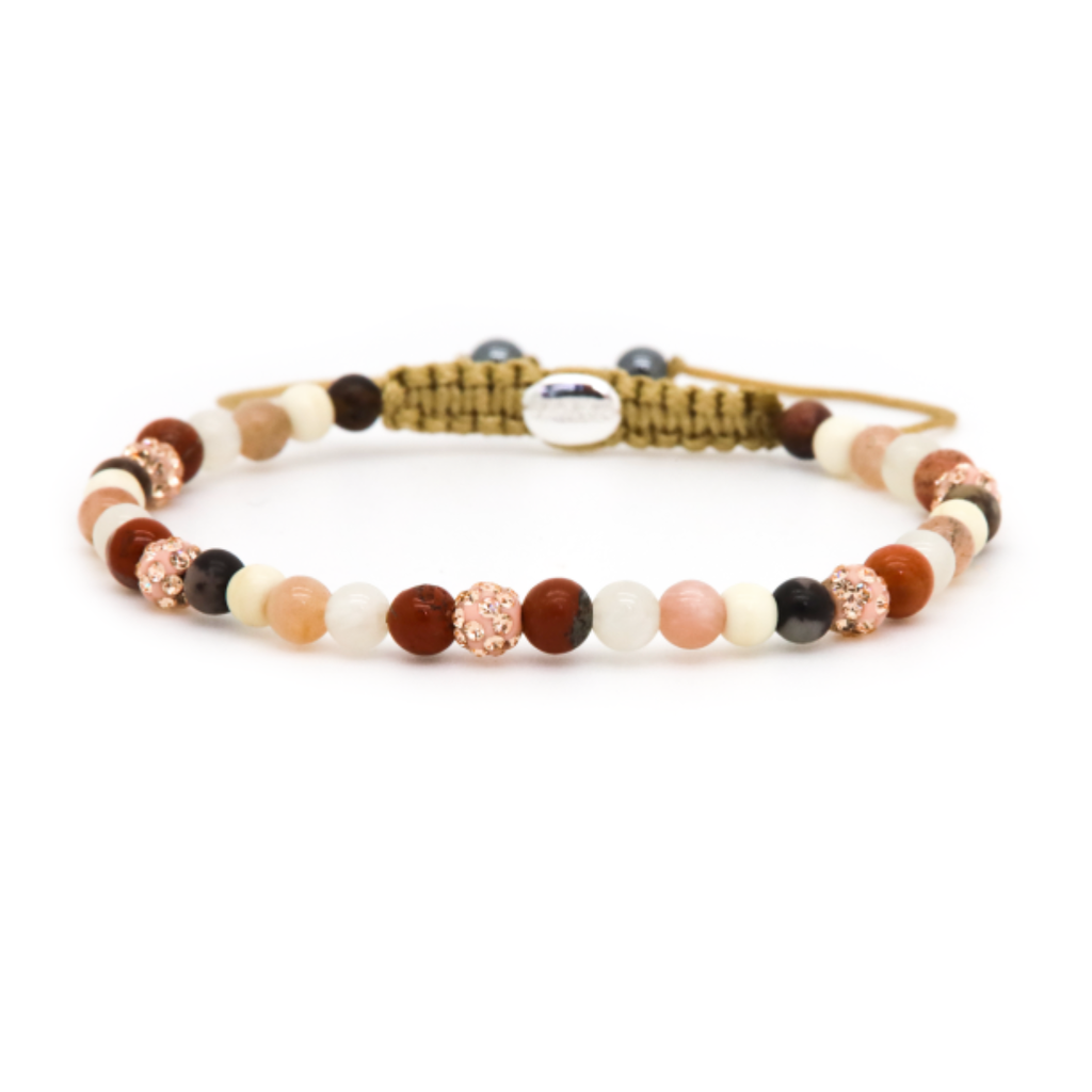 Karma Jewelry Karma  Jewelry armband 84621 Bracelet Spiral Emma XXS crystal rose gold beads 4 MM