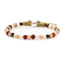 Karma Jewelry Karma  Jewelry armband 84621 Bracelet Spiral Emma XXS crystal rose gold beads 4 MM
