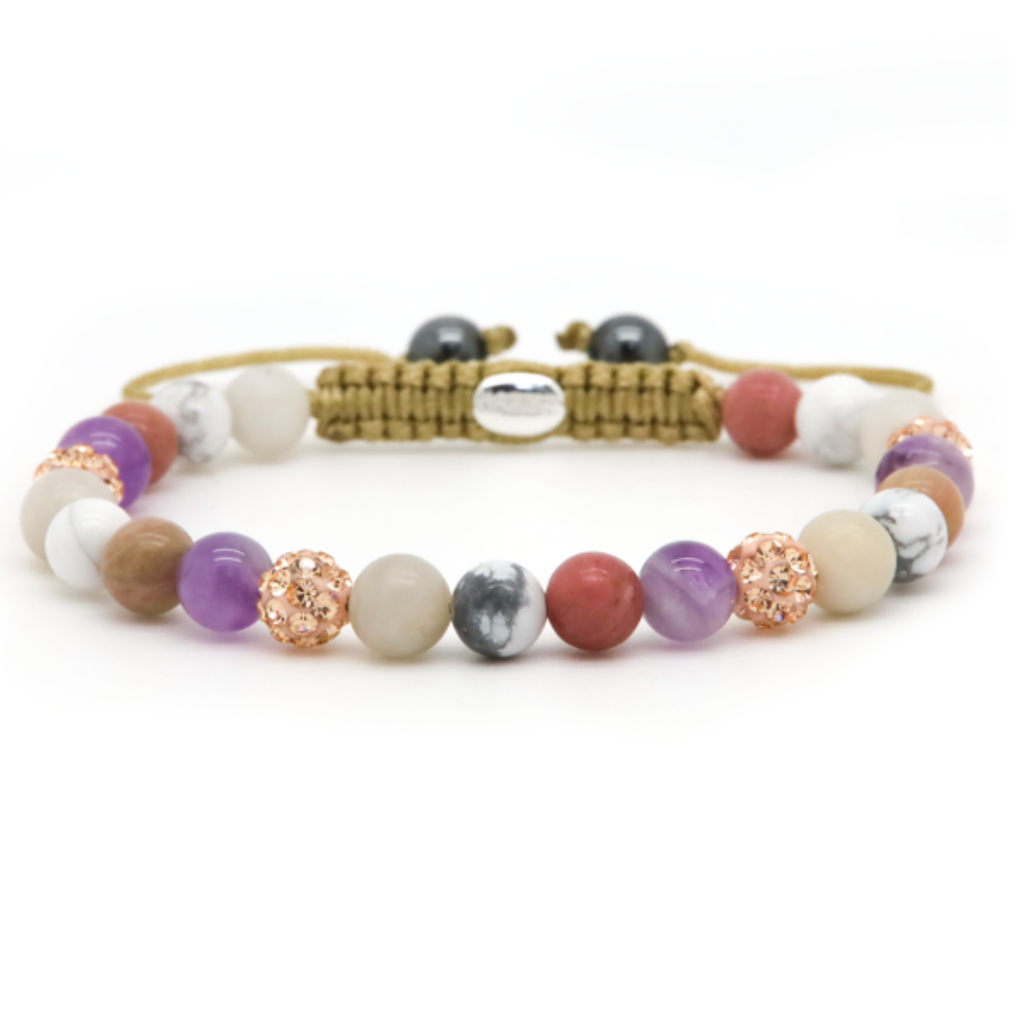 Karma Jewelry Karma Jewelry Armband 80114 Bracelet Spriral Adele XS beads rose gold crystal 6 MM