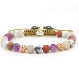 Karma Jewelry Karma Jewelry Armband 80114 Bracelet Spriral Adele XS beads rose gold crystal 6 MM