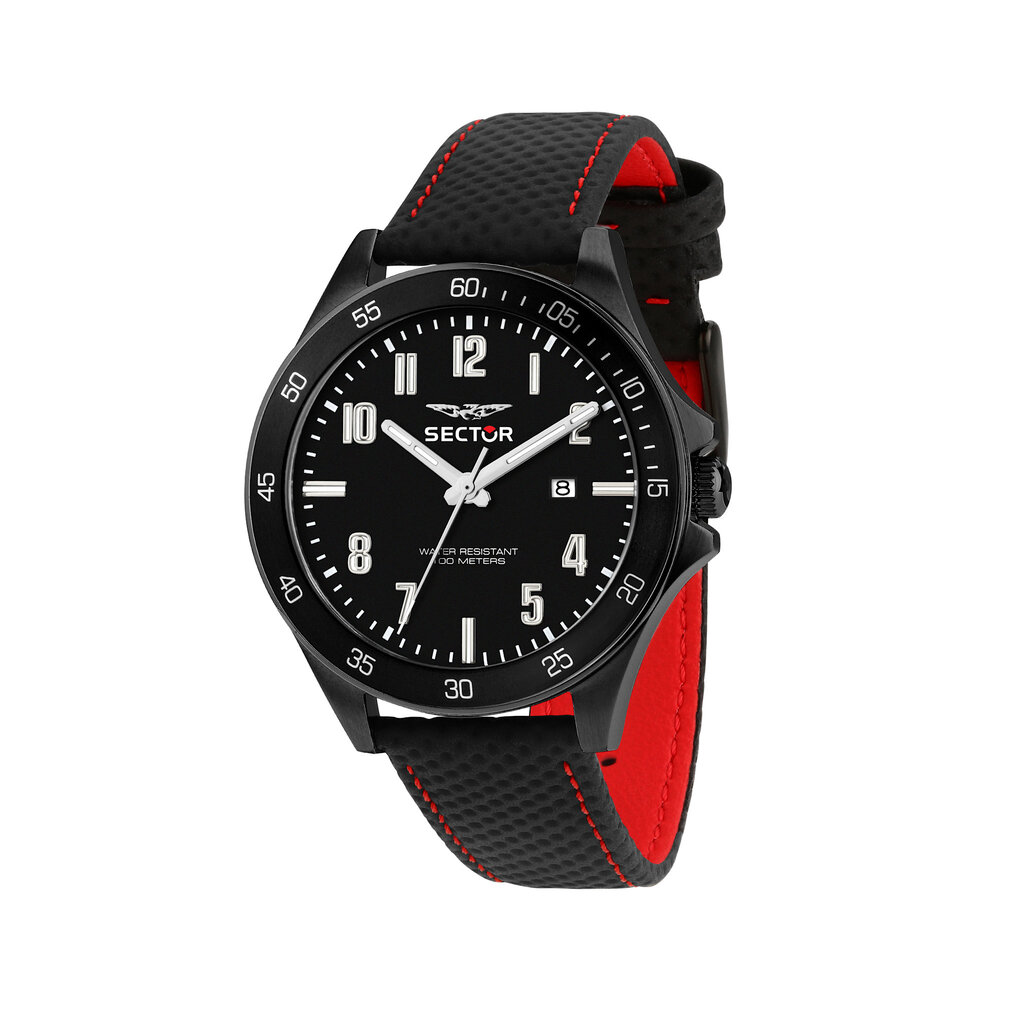 Sector Sector R3251161060 Watch 230 black / red ( zwart / rood ) heren horloge 43 MM